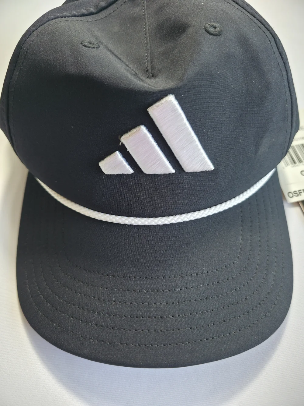 Adidas Black Snapback Hat OSFM Adjustable 5 Panel Cap New With Tags